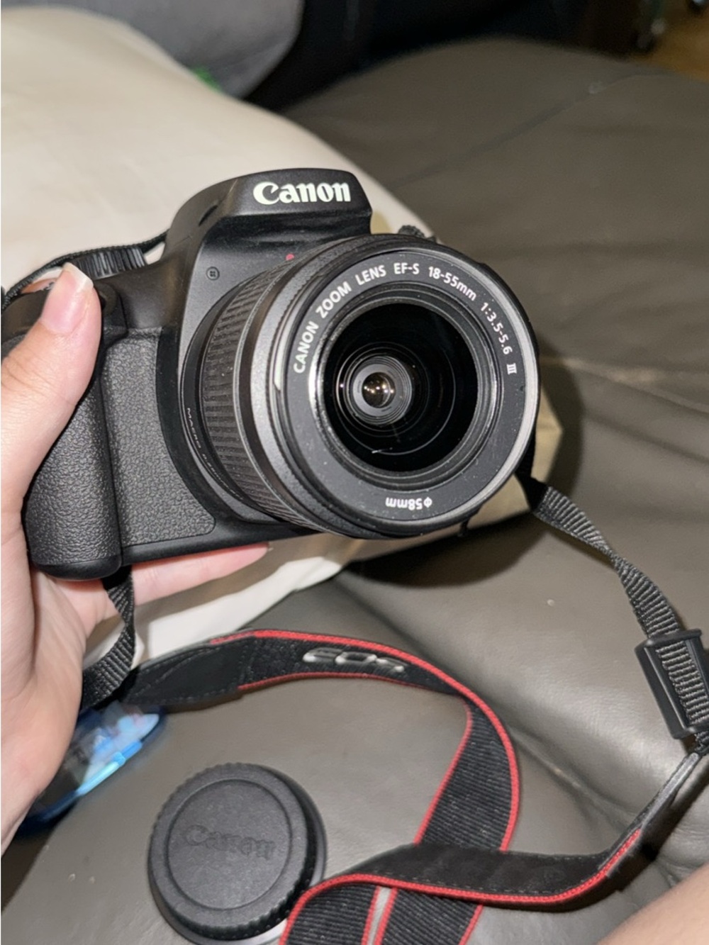 Canon Black DSLR with 18-55mm Zoom Lens